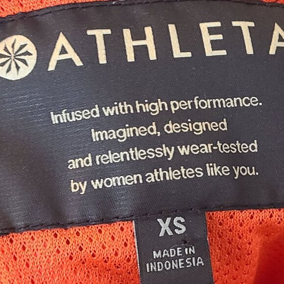 Women’s Athleta Ascender UPF Windbreaker Jacket, size XS Orange Hooded Zip Up - Picture 7 of 10